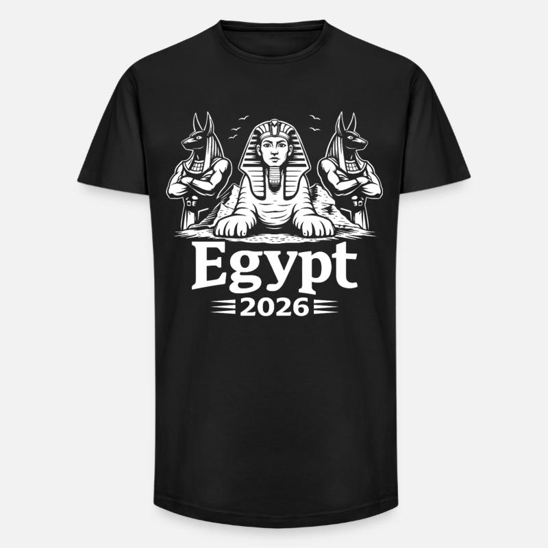 Sphinx Anubis Egypt 2026 Mystik - Long Fit Männer T-Shirt - Schwarz