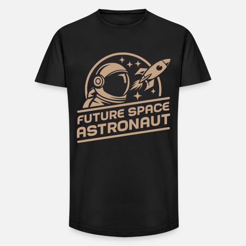 Future astronaute spatial : aventure rétro spatiale - T-shirt coupe longue homme - noir
