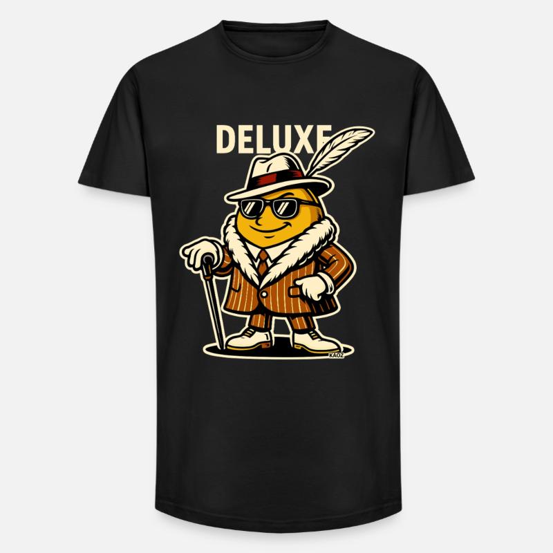Deluxe Dapper Feather Typ - Long Fit Männer T-Shirt - Schwarz
