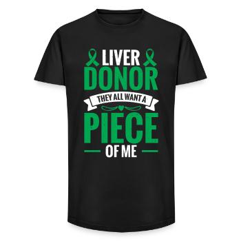  Liver Donation Warrior Liver Transplantation - Long Fit Men's T-Shirt - black - Front - AI Model Male 185 light (185cm)