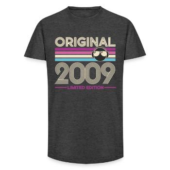 Original 2009 Limited Edition - Long Fit Men's T-Shirt - charcoal grey - Front - AI Model Male 185 light (185cm)