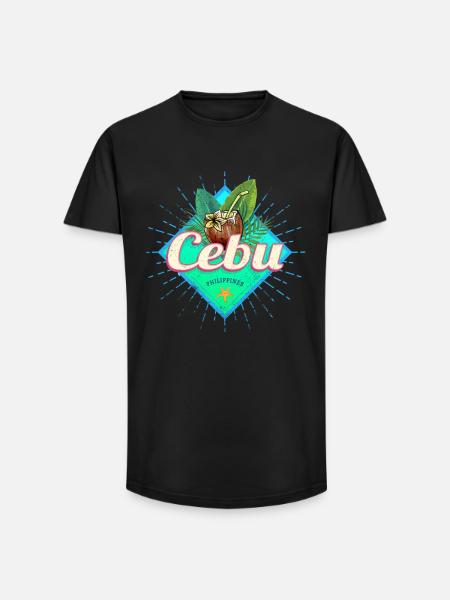 Cebu Island Philippines Coconut Retro Souvenir - Long Fit Men's T-Shirt - black