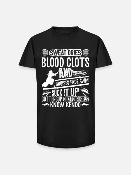 Kendo Sinobi Japanese Martial Arts Training - Long Fit Men's T-Shirt - black