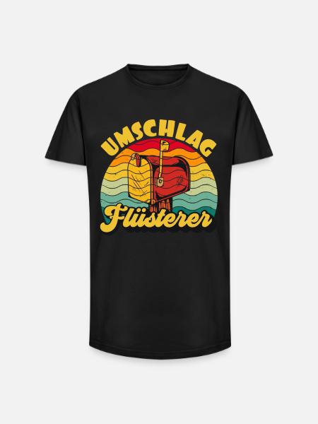Briefträger UMSCHLAG FLÜTERER LUSTIG - Long Fit Männer T-Shirt - Schwarz