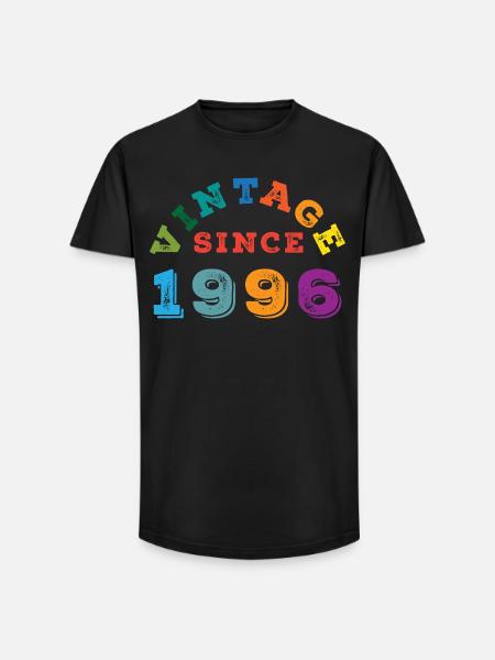 Millésime 1996 - T-shirt coupe longue homme - noir