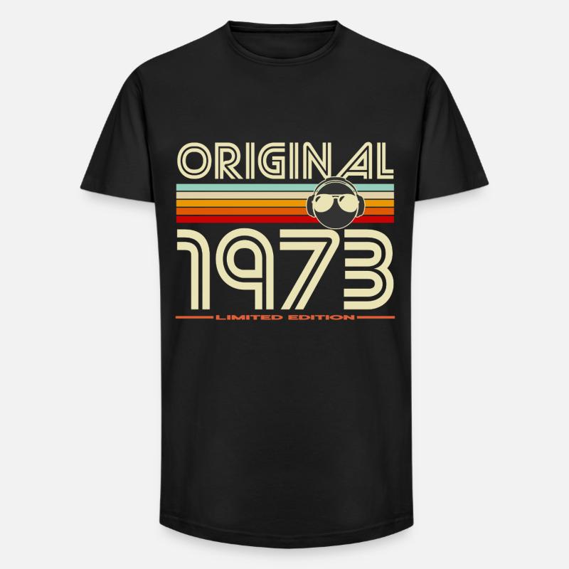 Original 1973 Limited Edition Retro - Long Fit Männer T-Shirt - Schwarz