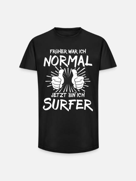 Surfer - Long Fit Männer T-Shirt - Schwarz