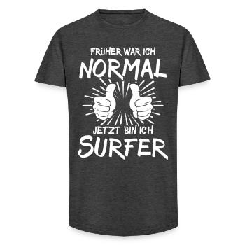 Surfer - Long Fit Männer T-Shirt - Anthrazit - Vorne - AI Model Male 185 light (185cm)
