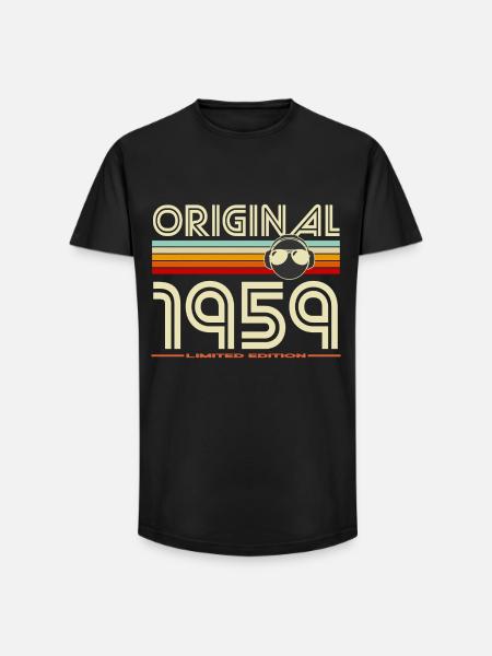 Rétro 1959 Édition Limitée - T-shirt coupe longue homme - noir