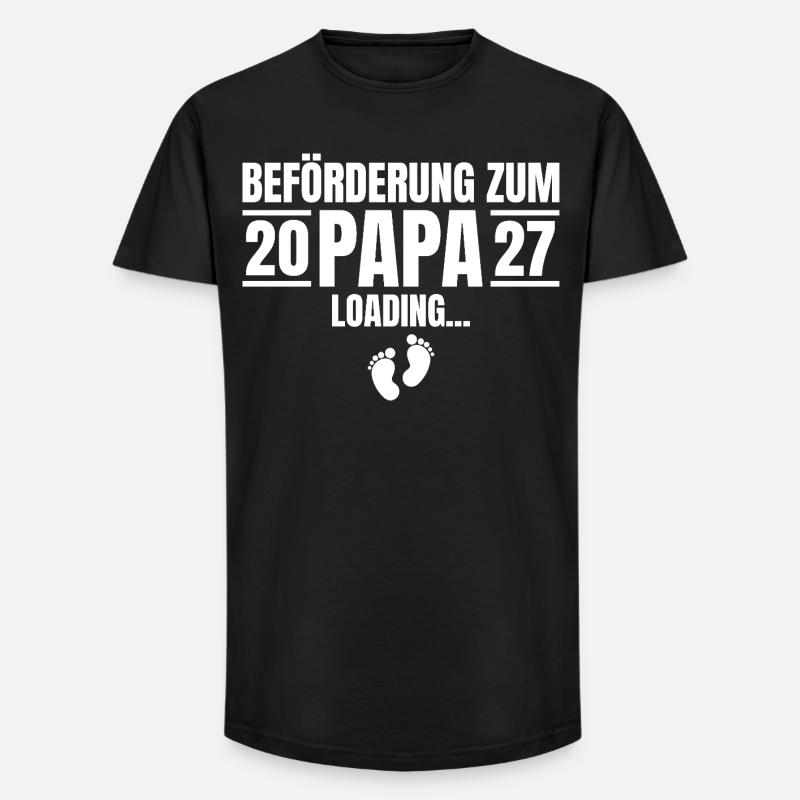 Beförderung zum Papa 2027 Loading - Long Fit Männer T-Shirt - Schwarz
