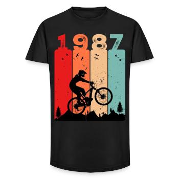 1987 39th birthday - Long Fit Men's T-Shirt - black - Front - AI Model Male 185 light (185cm)