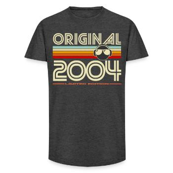 Original 2004 édition limitée - T-shirt coupe longue homme - charbon - Devant - AI Model Male 185 light (185cm)