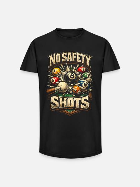 8-Ball Billiards No Safety Shots - Long Fit Men's T-Shirt - black