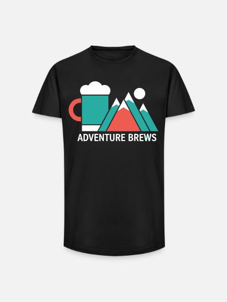 Adventure Brews Wandern Bier - Long Fit Männer T-Shirt - Schwarz