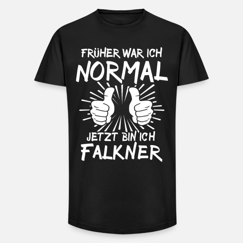 Falkner - Long Fit Männer T-Shirt - Schwarz