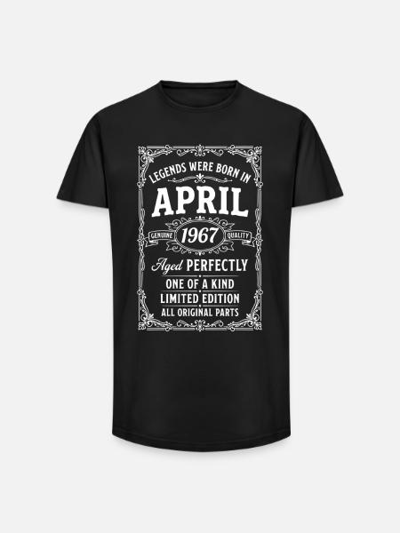 Awesome since April 1967 - Long Fit Men's T-Shirt - black