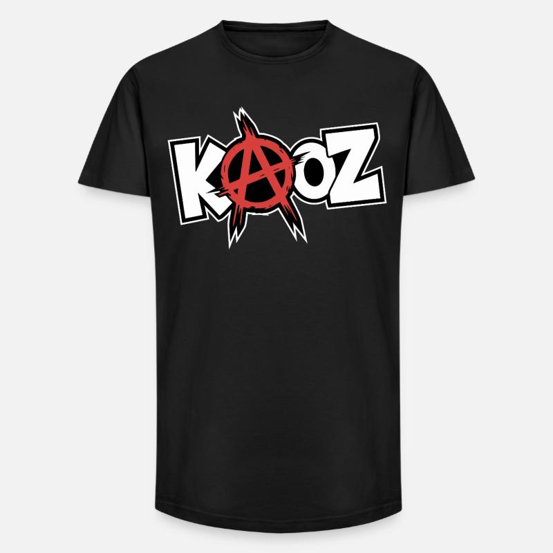 Kool KAOZ Anarchy Graffiti - Long Fit Men's T-Shirt - black
