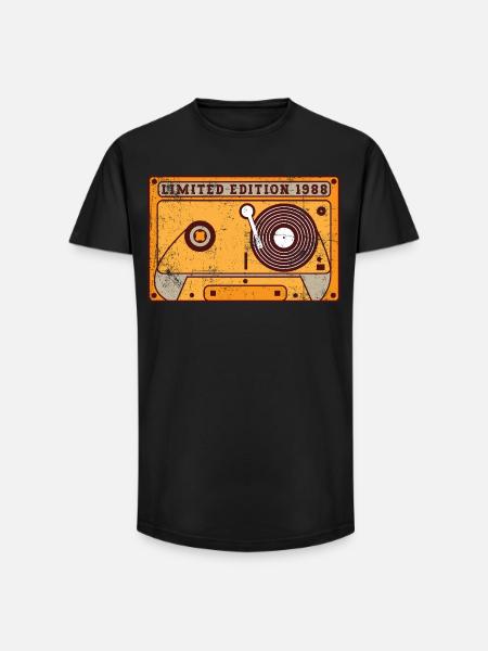 Millésime 1988 - T-shirt coupe longue homme - noir