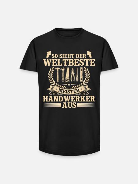 Weltbester Handwerker – Stolzer Meister Handwerk - Long Fit Männer T-Shirt - Schwarz