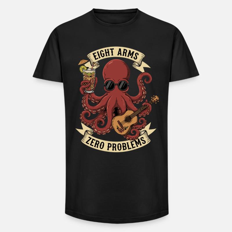 Eight Arms Zero Problems - Long Fit Men's T-Shirt - black