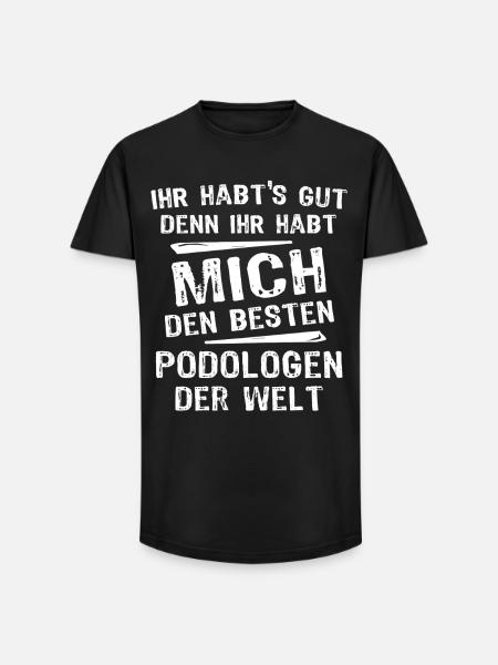 Podologe - Long Fit Männer T-Shirt - Schwarz