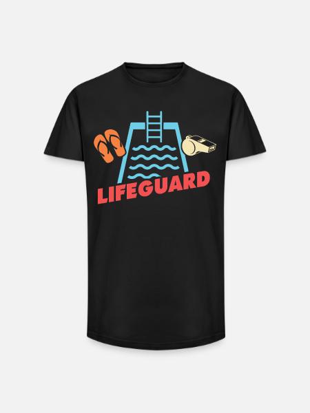 Lifeguards Love Lifeguard Swimmers - Long Fit Men's T-Shirt - black