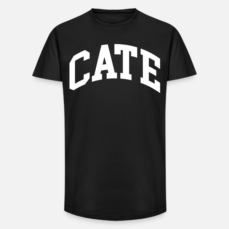 Cate - Long Fit Männer T-Shirt - Schwarz