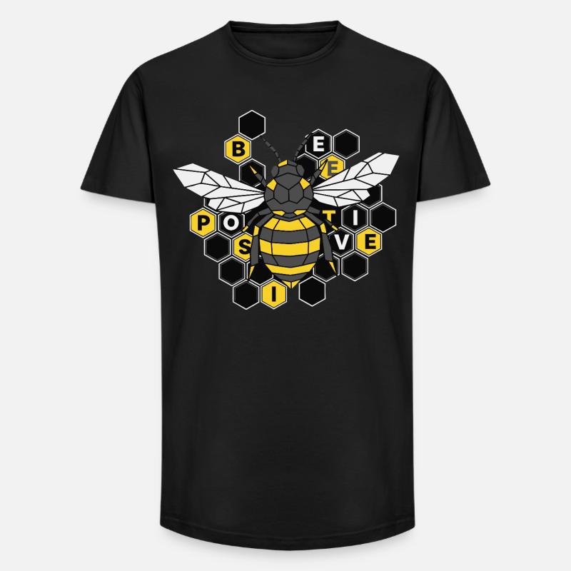 Bee Positive Bee Beekeeper - Long Fit Men's T-Shirt - black
