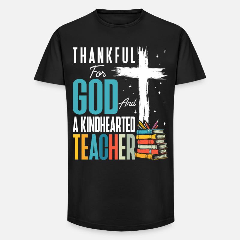 Gud, læreruddannelse, påskønnelsesundervisning - Long fit herre T-shirt - sort
