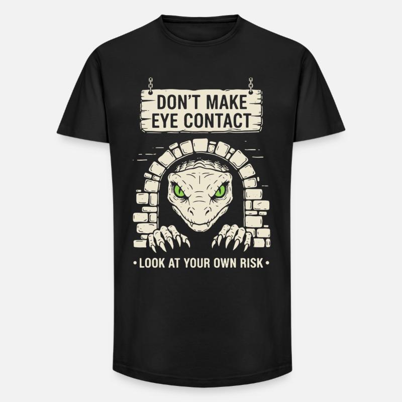 Bazyliszek Guarda a Tuo Rischio - T-shirt uomo a vestibilità lunga - nero