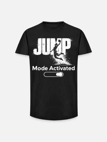 Mode saut, t-shirt activé Basket-dunk - T-shirt coupe longue homme - noir