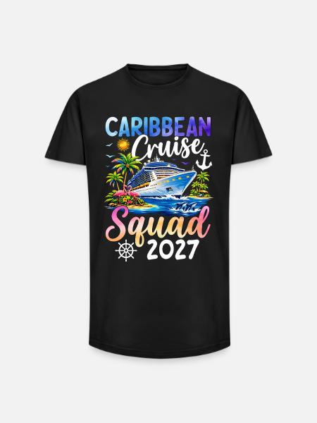 Caribbean Cruise Squad 2027 - Long Fit Men's T-Shirt - black