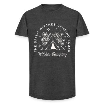 Witches camping witch summer camp group matching - Long Fit Men's T-Shirt - charcoal grey - Front - AI Model Male 185 light (185cm)