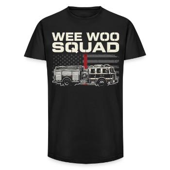Wee Woo Squad Rescue Service Design - Long Fit Men's T-Shirt - black - Front - AI Model Male 185 light (185cm)