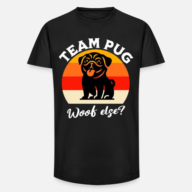 Team Mops - Long Fit Männer T-Shirt - Schwarz