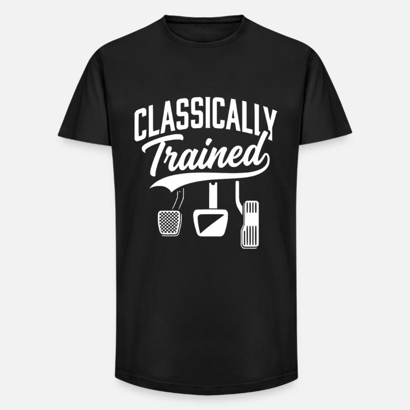 Classically Trained with Dimmer Manual Car  - Long Fit Männer T-Shirt - Schwarz