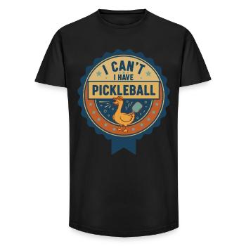 Pickleball, je ne peux pas, j’ai un joueur drôle, pickleball. - T-shirt coupe longue homme - noir - Devant - AI Model Male 185 light (185cm)