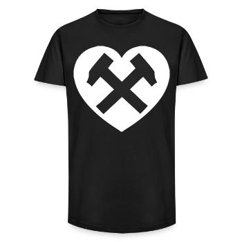 Hearthammer: Love in Steel - Long Fit Men's T-Shirt - black - Front - AI Model Male 185 light (185cm)