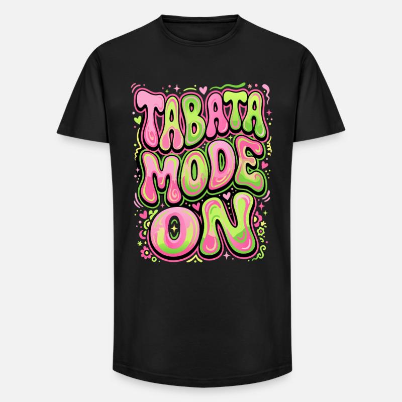Tabata Mode On - Long Fit Men's T-Shirt - black