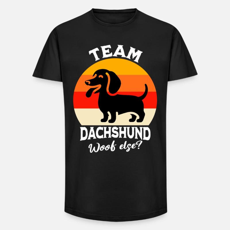 Team Dackel - Long Fit Männer T-Shirt - Schwarz
