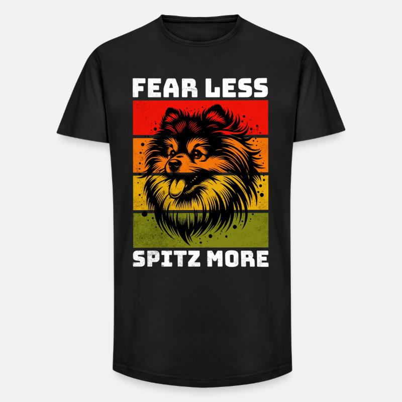 German Spitz Spitz Zwergspitz - Long Fit Männer T-Shirt - Schwarz