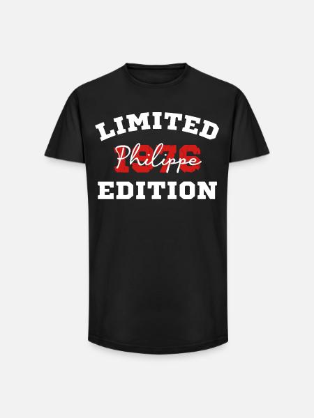 Limited 1976 Philippe Edition - Long Fit Men's T-Shirt - black