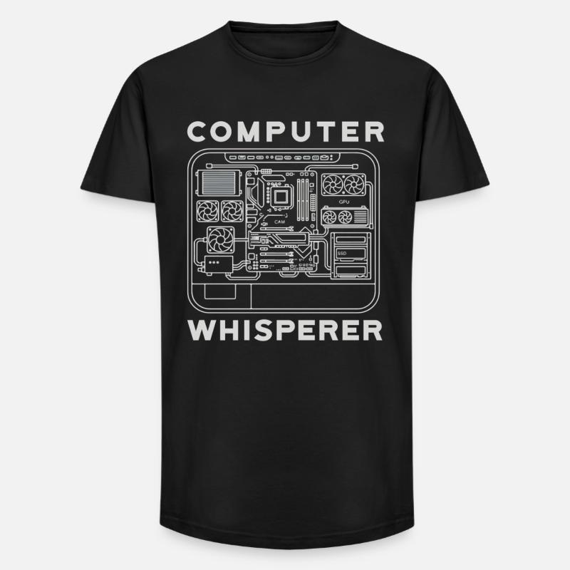 Computer Flüsterer Motherboard Hardware PC - Long Fit Männer T-Shirt - Schwarz