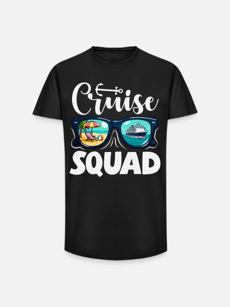 Cruise Squad Sonnenbrille Urlaub Trip - Long Fit Männer T-Shirt - Schwarz