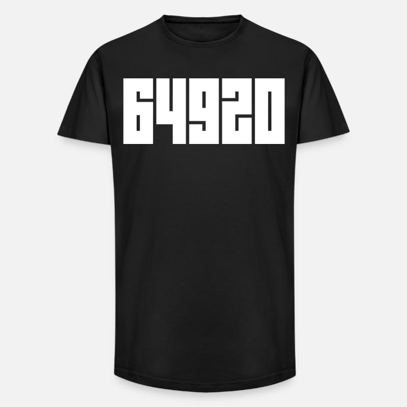 64920 Piła. Code postal de Piła - T-shirt coupe longue homme - noir