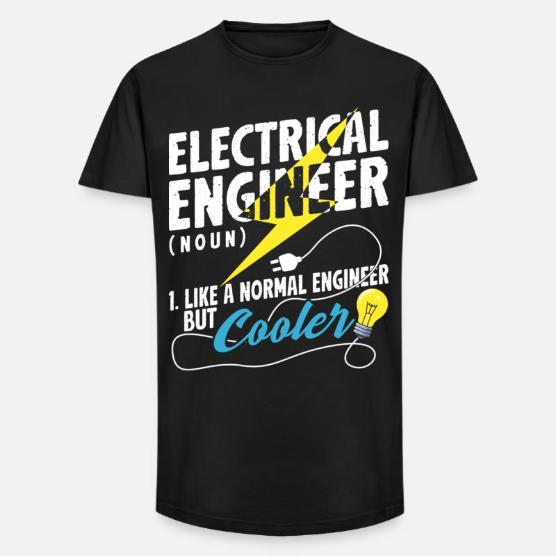 Electrical Engineer Definition Cool Funny - Long Fit Men's T-Shirt - black