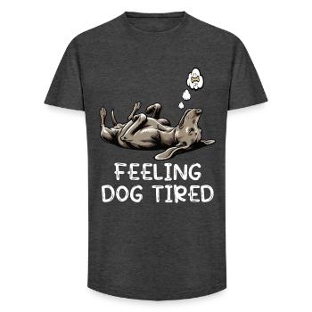 Feeling Dog Tired Weimaraner Weimaranerbesitzer - Long Fit Männer T-Shirt - Anthrazit - Vorne - AI Model Male 185 light (185cm)