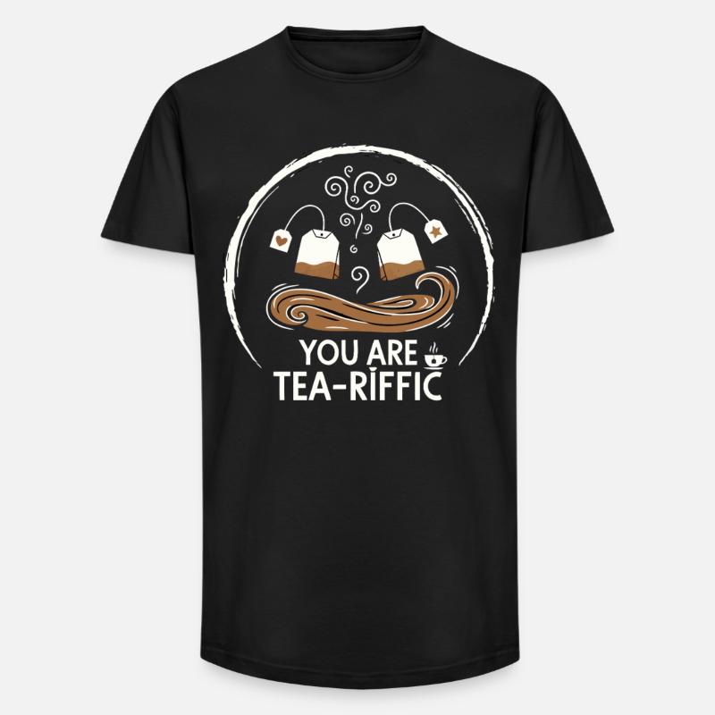 Tee Wortwitz - Long Fit Männer T-Shirt - Schwarz