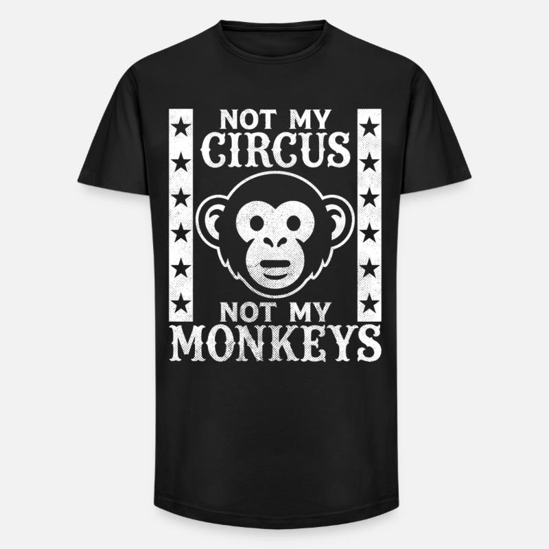 Pas mon cirque, pas mes singes - T-shirt coupe longue homme - noir