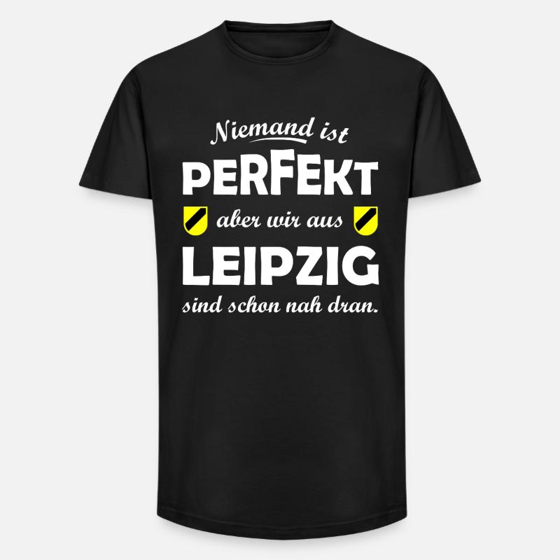 Leipzig nah am Perfekt - Long Fit Männer T-Shirt - Schwarz